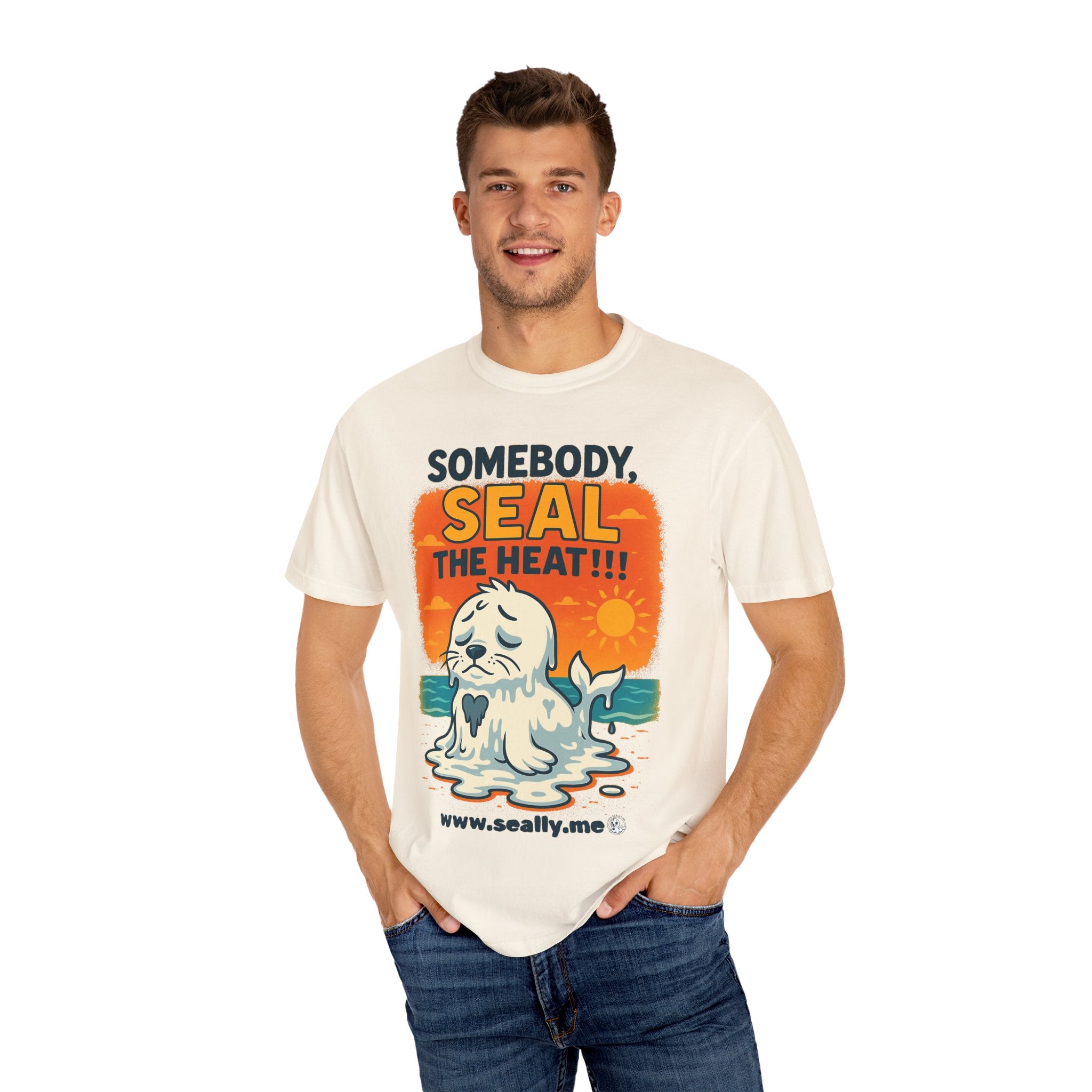 SEALLY: Unisex Garment-Dyed T-Shirt - Seal The Heat