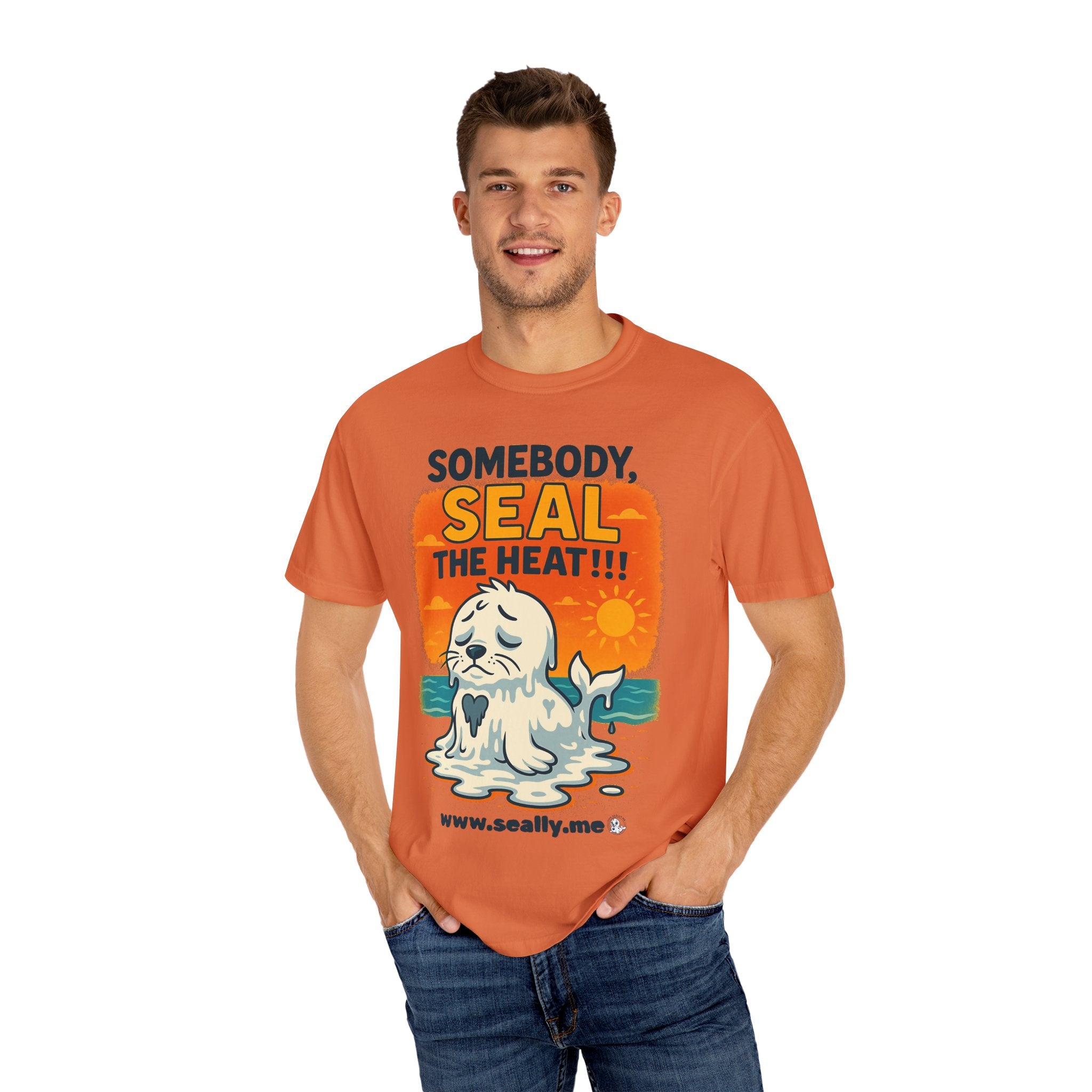 SEALLY: Unisex Garment-Dyed T-Shirt - Seal The Heat