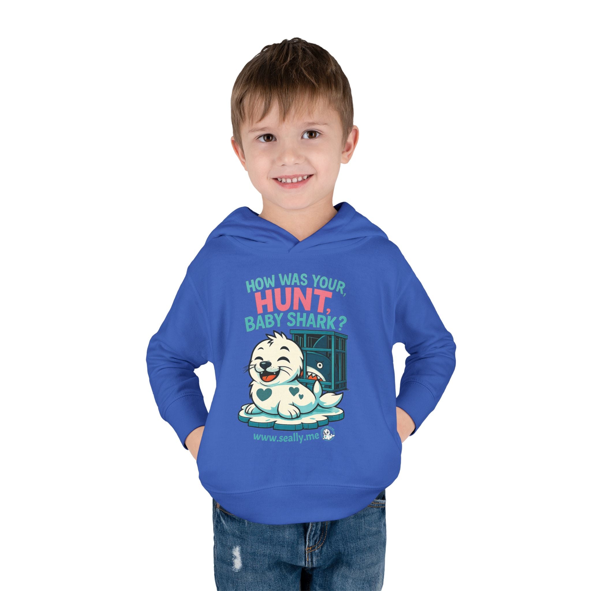 SEALLY: Fun Toddler Seally Hoodie - How was your hunt, baby shark?