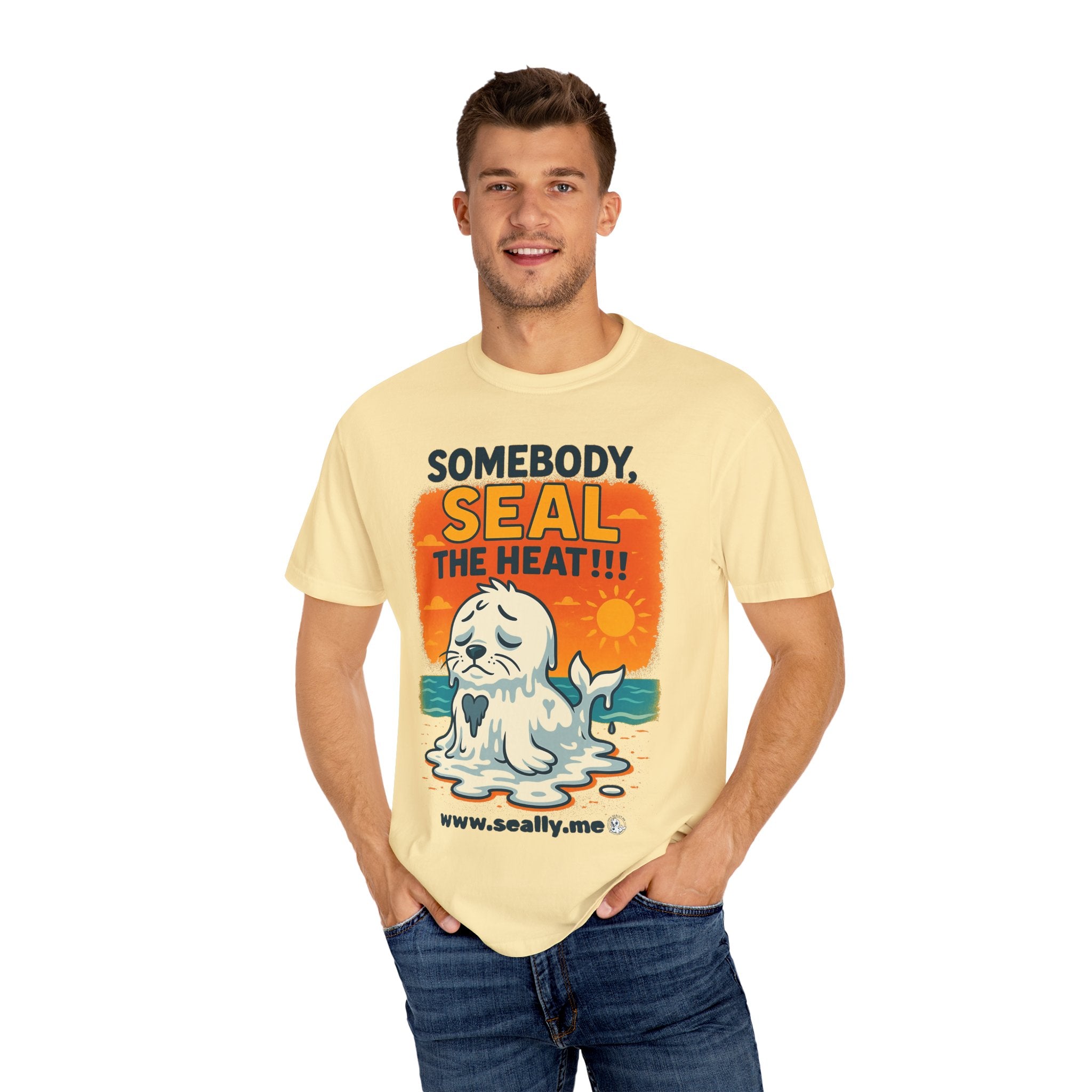 SEALLY: Unisex Garment-Dyed T-Shirt - Seal The Heat
