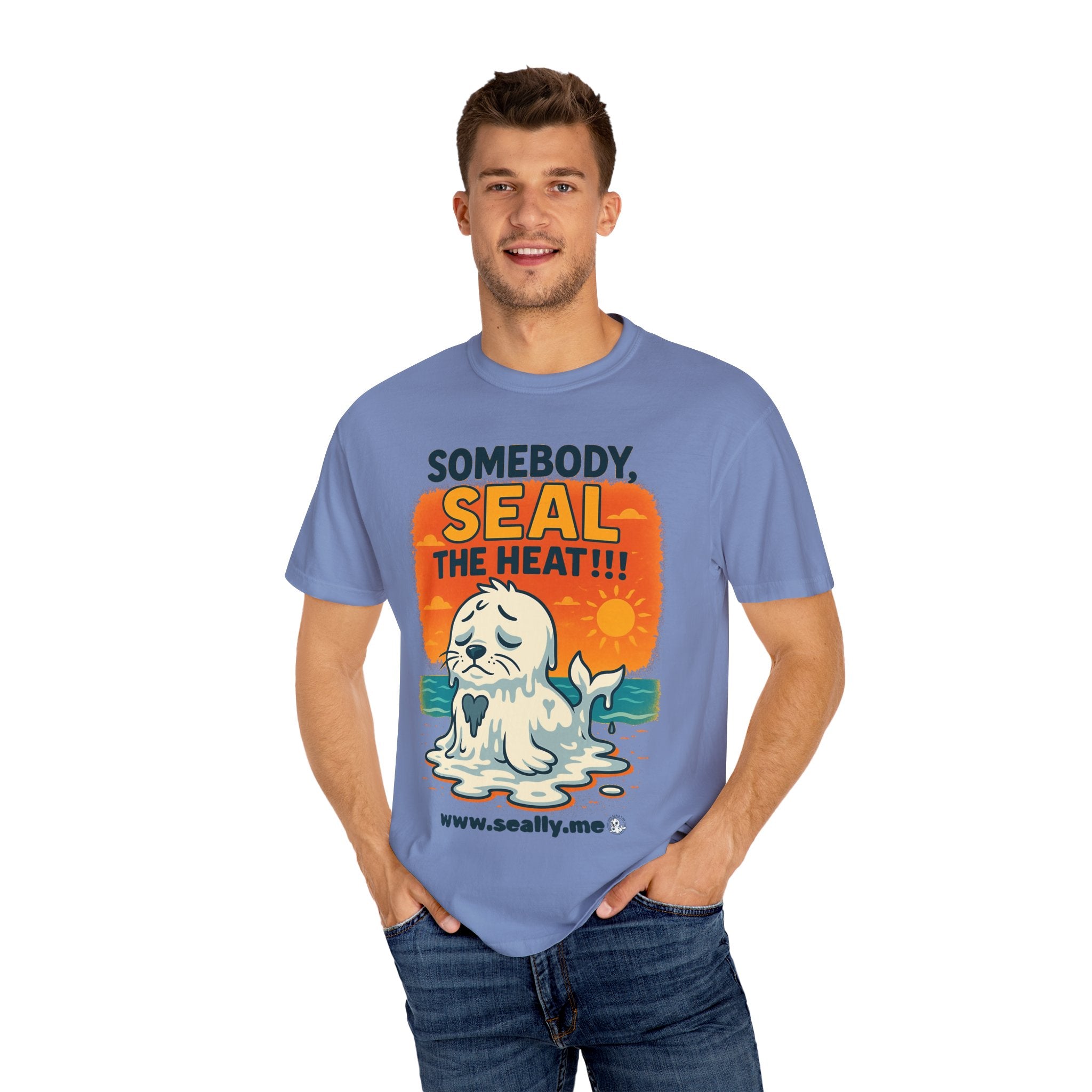 SEALLY: Unisex Garment-Dyed T-Shirt - Seal The Heat