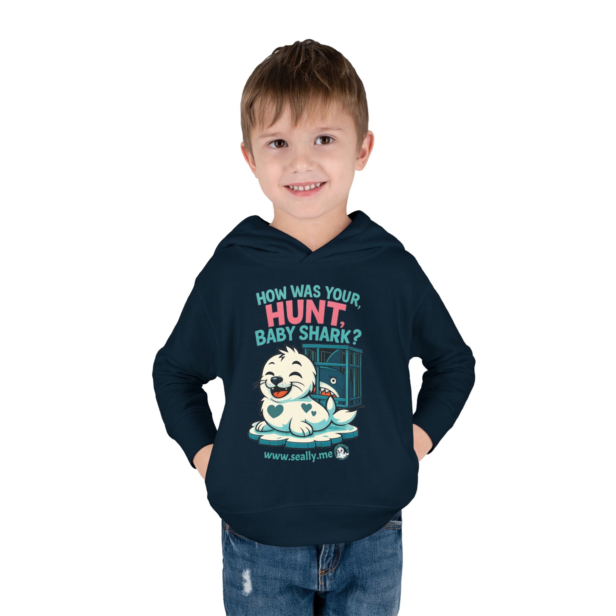 SEALLY: Fun Toddler Seally Hoodie - How was your hunt, baby shark?