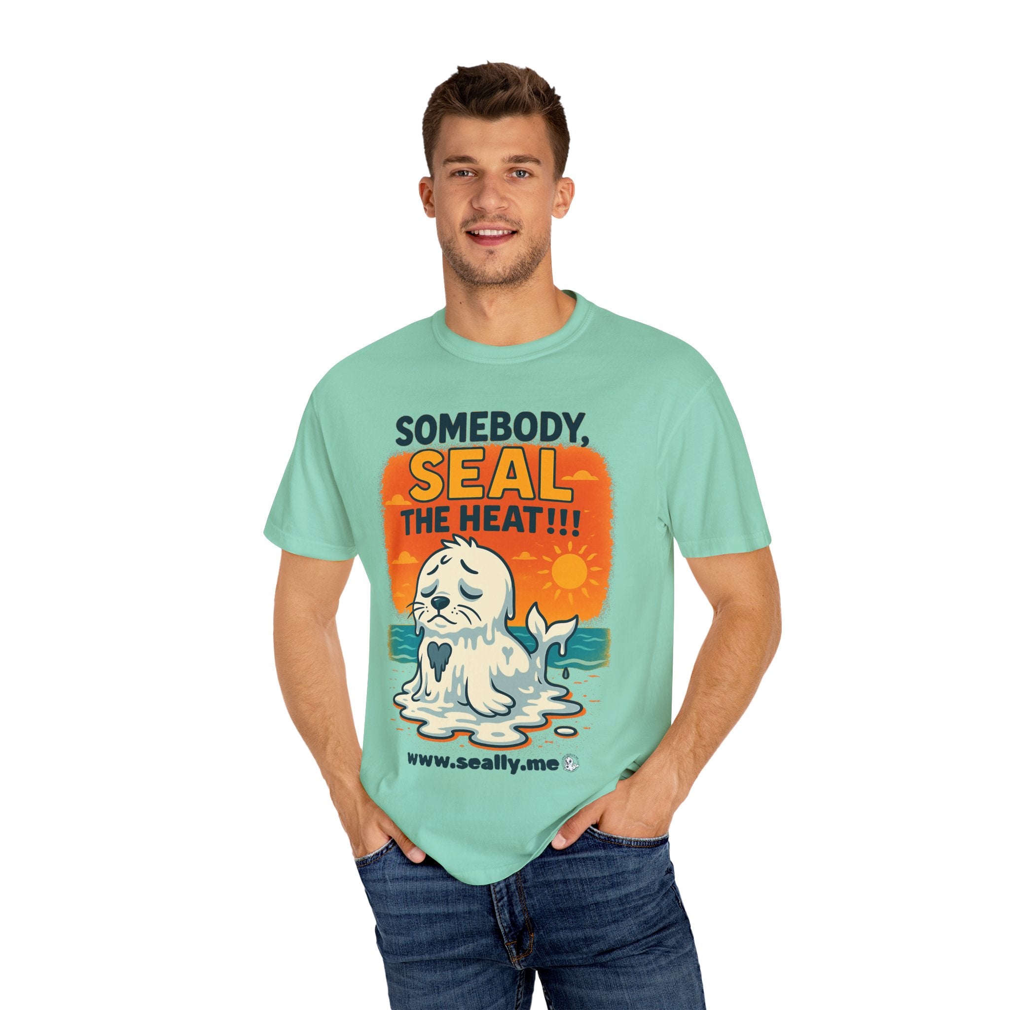 SEALLY: Unisex Garment-Dyed T-Shirt - Seal The Heat
