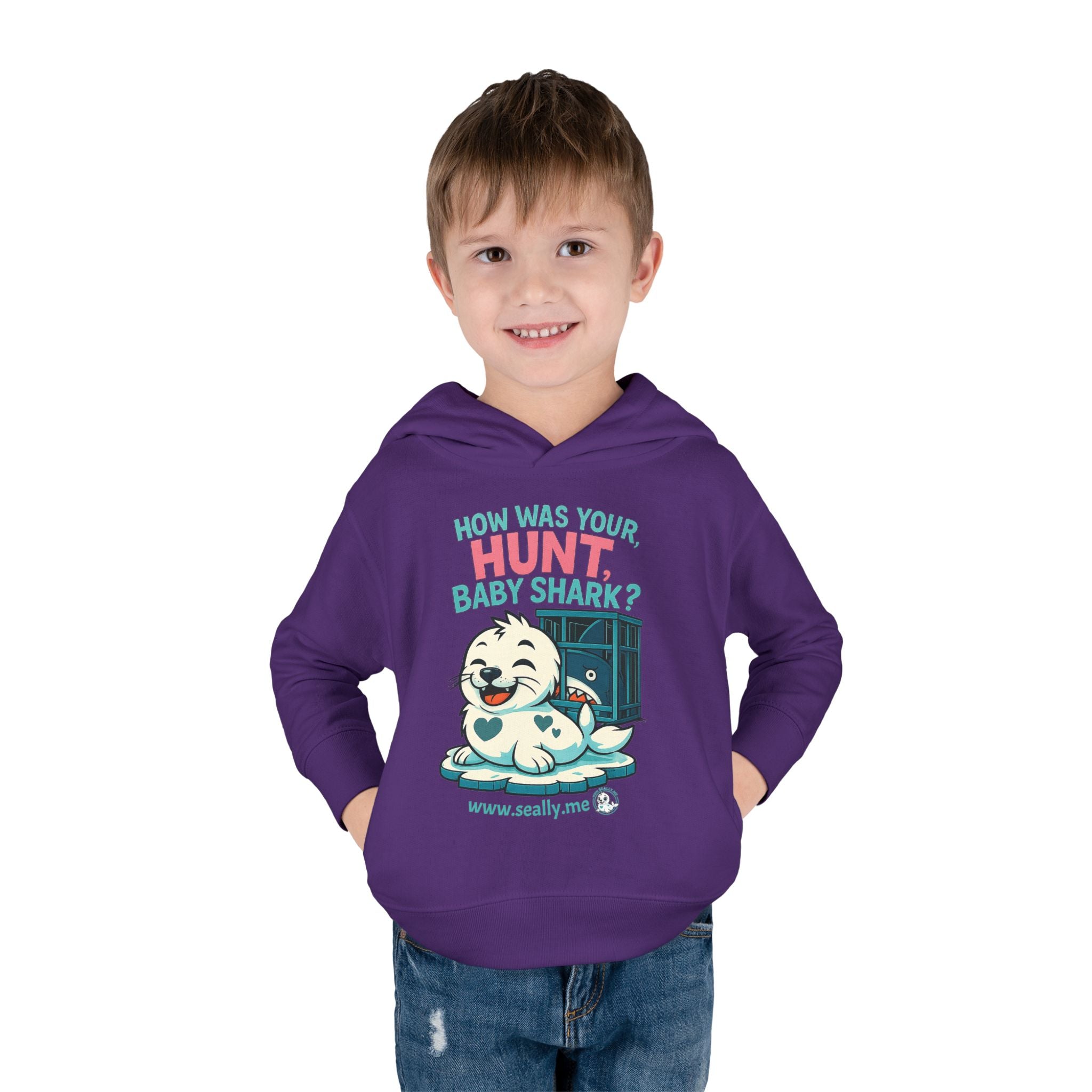 SEALLY: Fun Toddler Seally Hoodie - How was your hunt, baby shark?