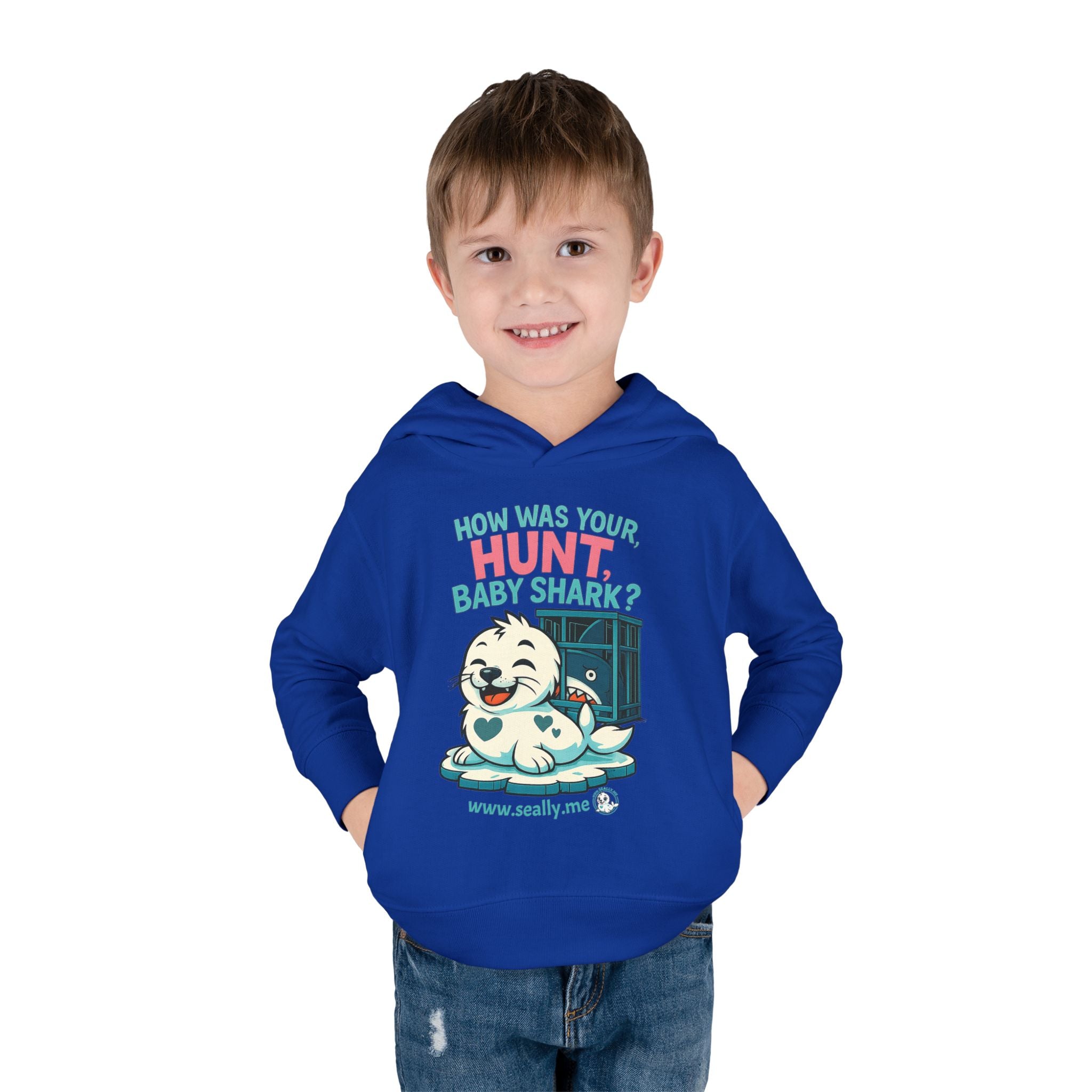 SEALLY: Fun Toddler Seally Hoodie - How was your hunt, baby shark?