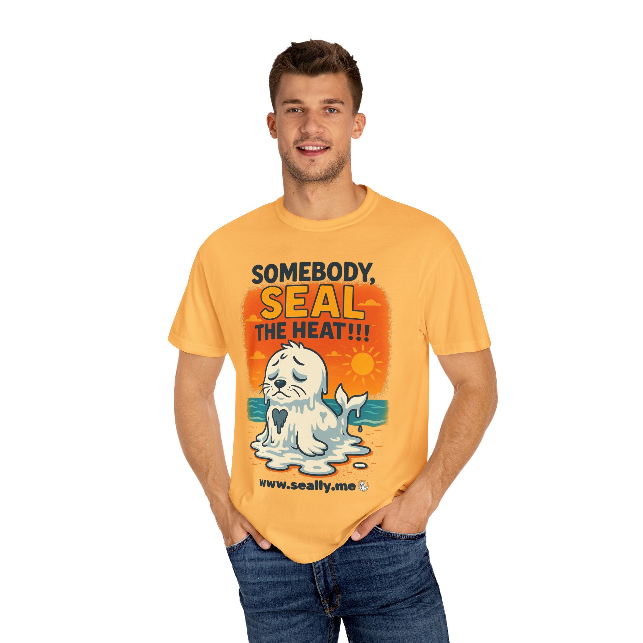SEALLY: Unisex Garment-Dyed T-Shirt - Seal The Heat