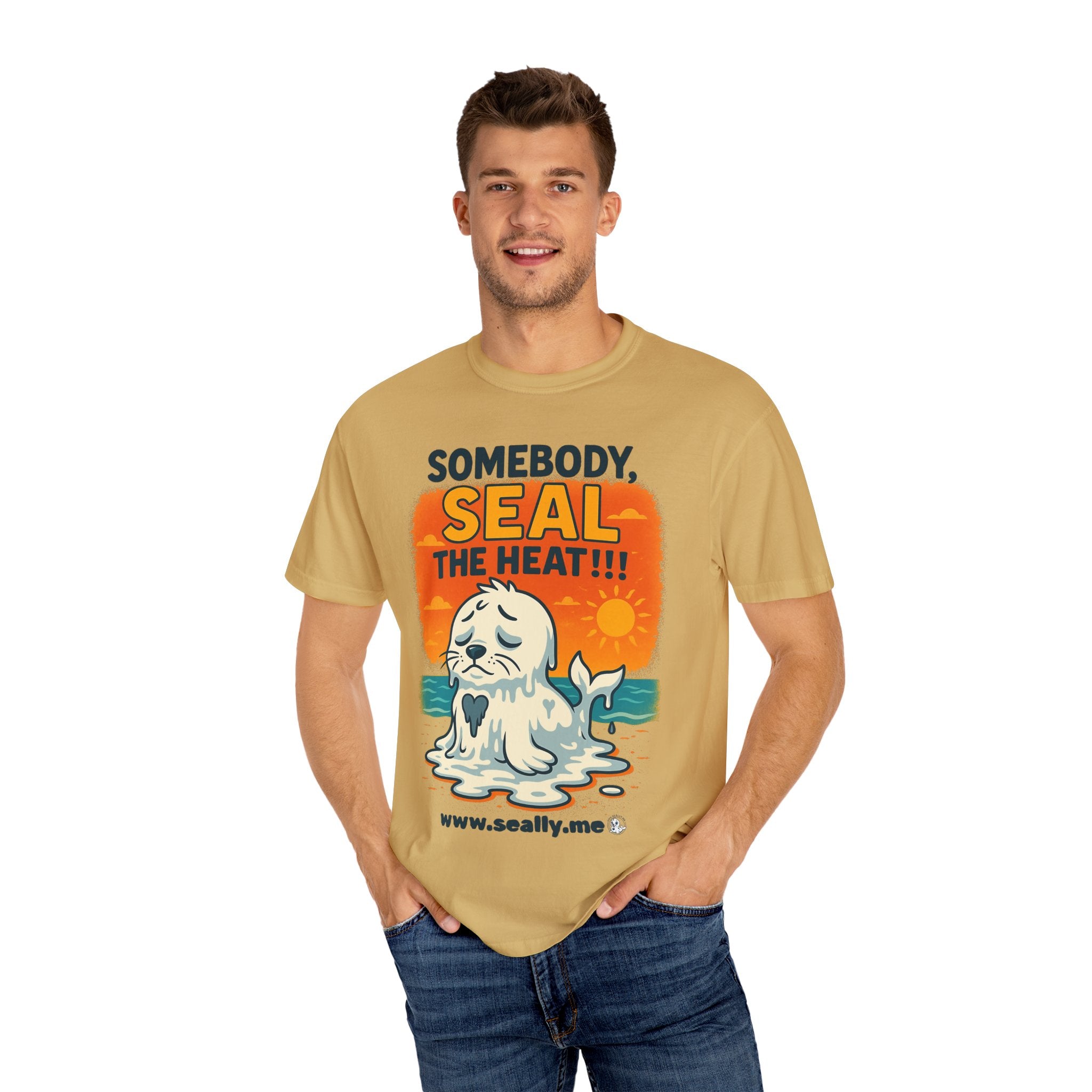 SEALLY: Unisex Garment-Dyed T-Shirt - Seal The Heat