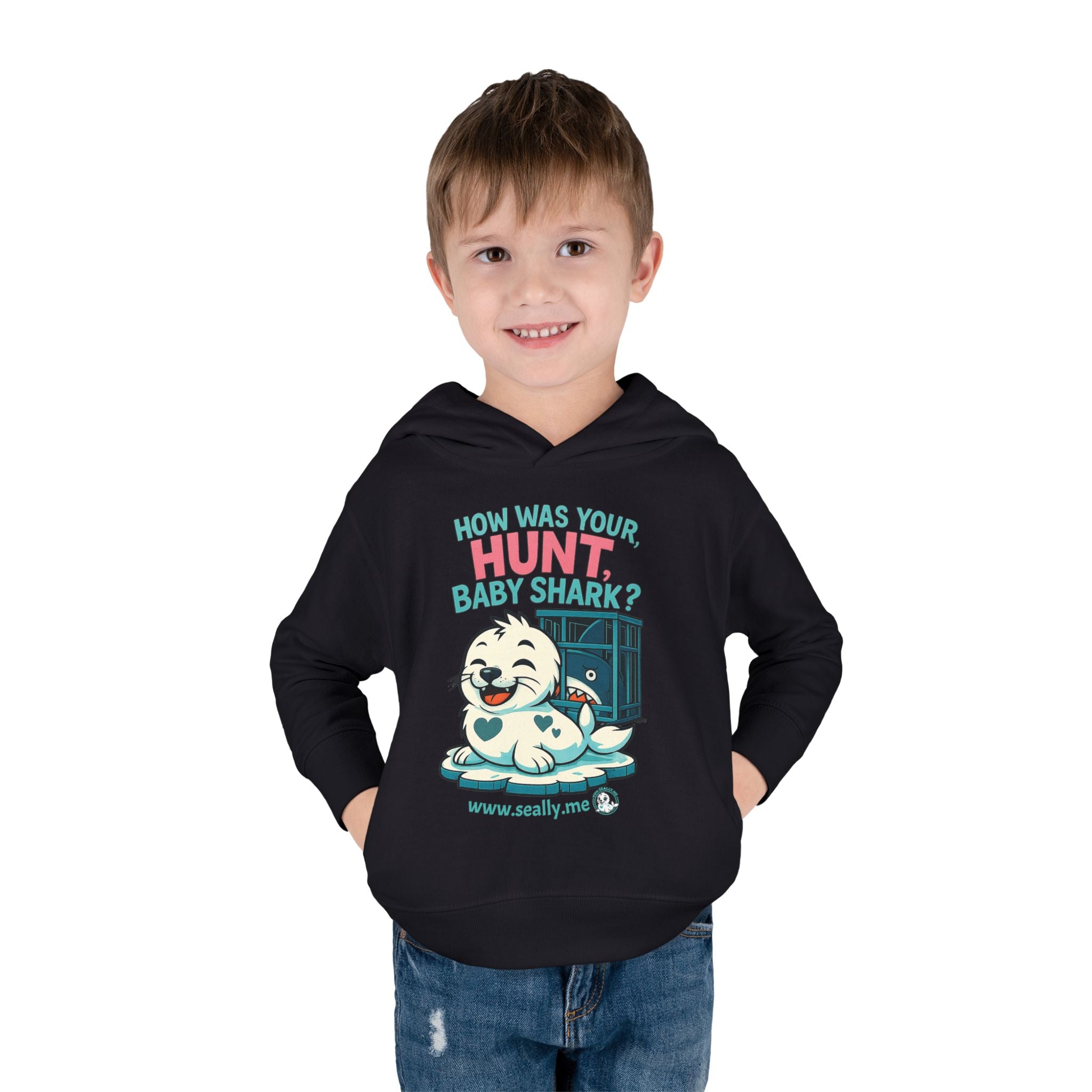 SEALLY: Fun Toddler Seally Hoodie - How was your hunt, baby shark?