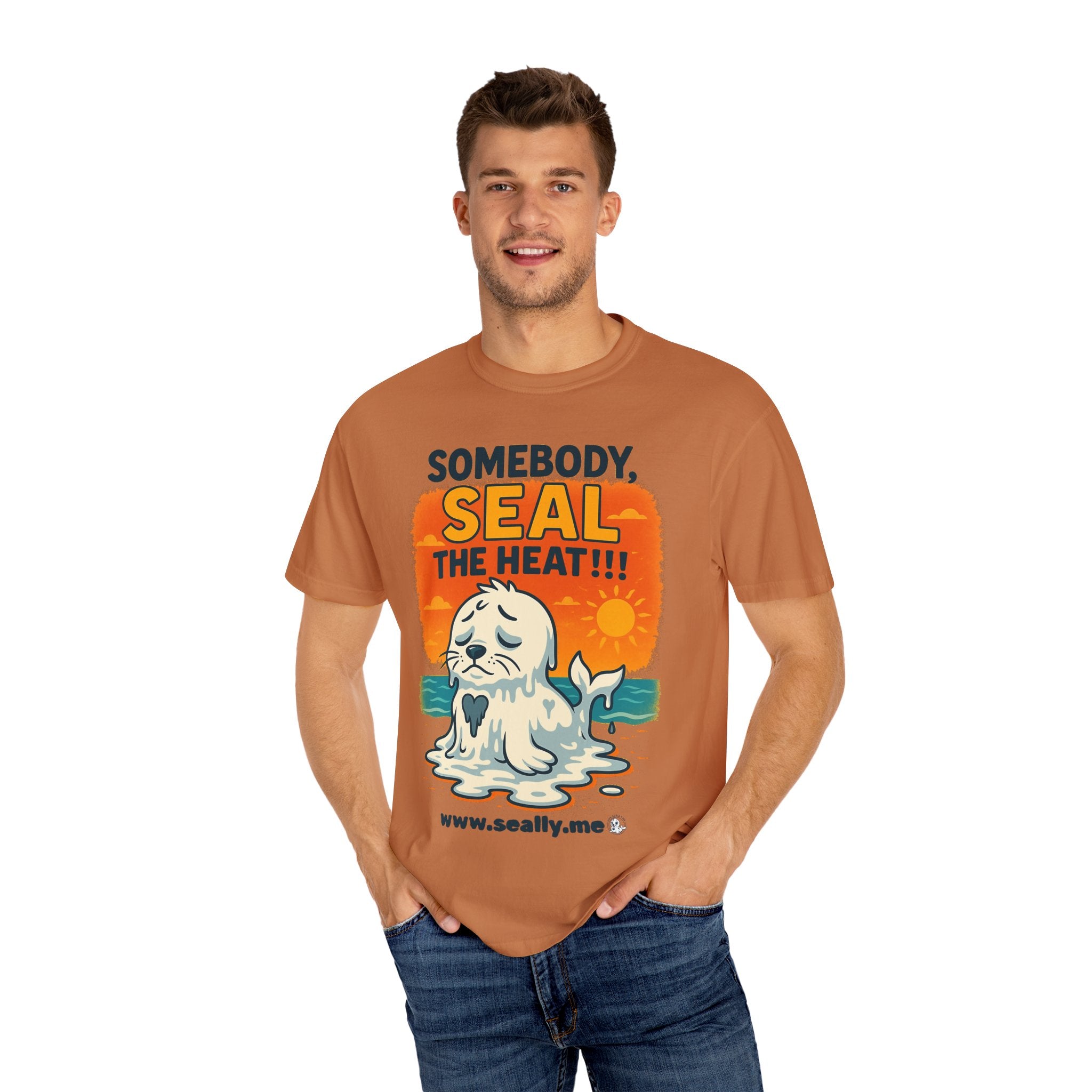 SEALLY: Unisex Garment-Dyed T-Shirt - Seal The Heat