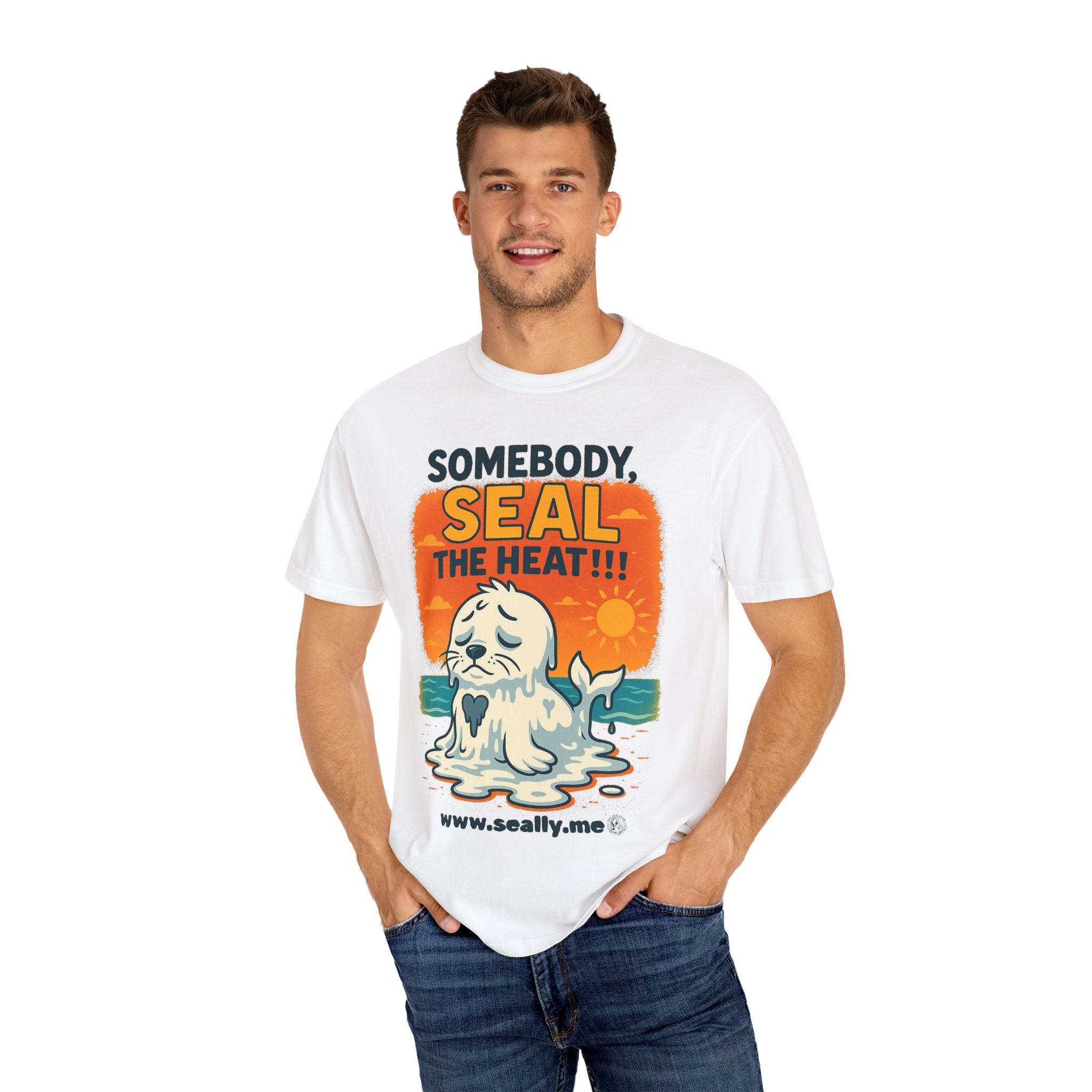SEALLY: Unisex Garment-Dyed T-Shirt - Seal The Heat
